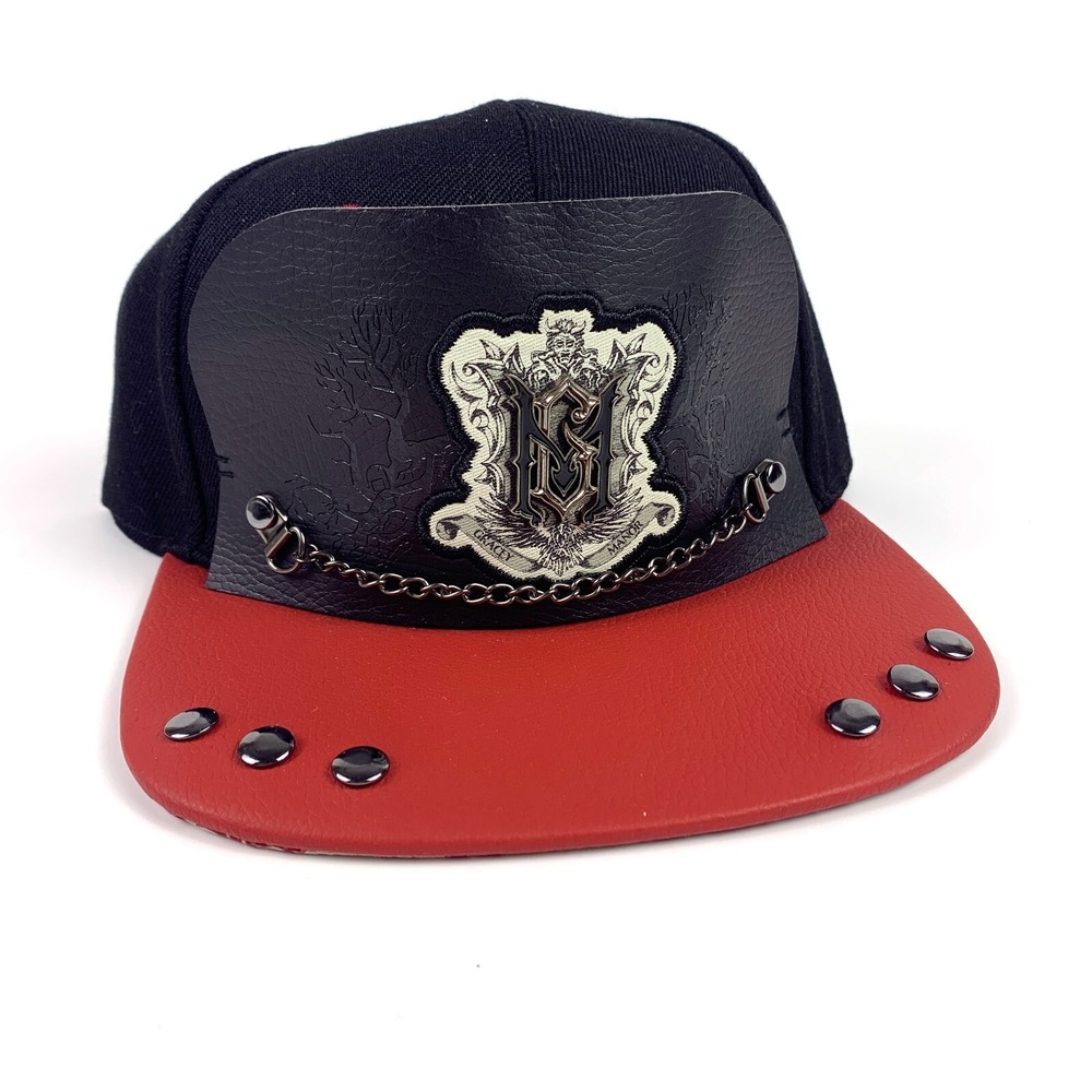 Disney Haunted Mansion Movie Gracey‎ Manor Ball Cap Hat Strapback Black Red NWT